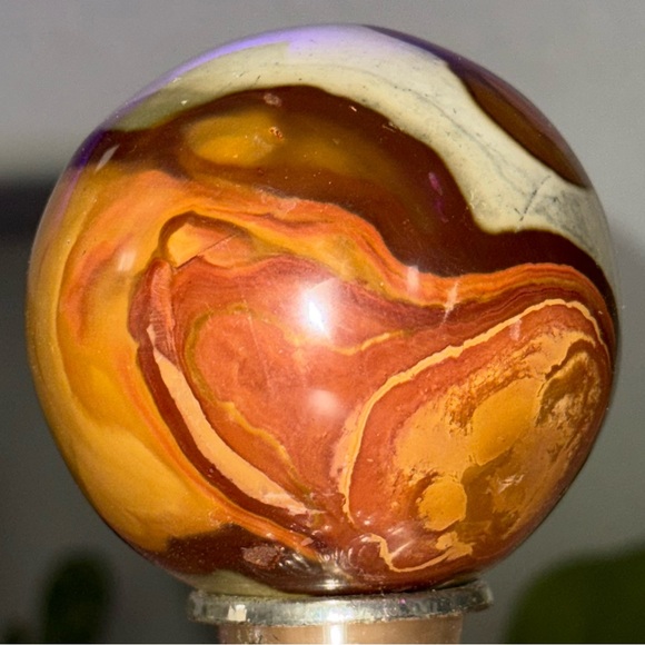 Polychrome Jasper Sphere – Madagascar Crystal Ball 3.5” - Picture 1 of 6